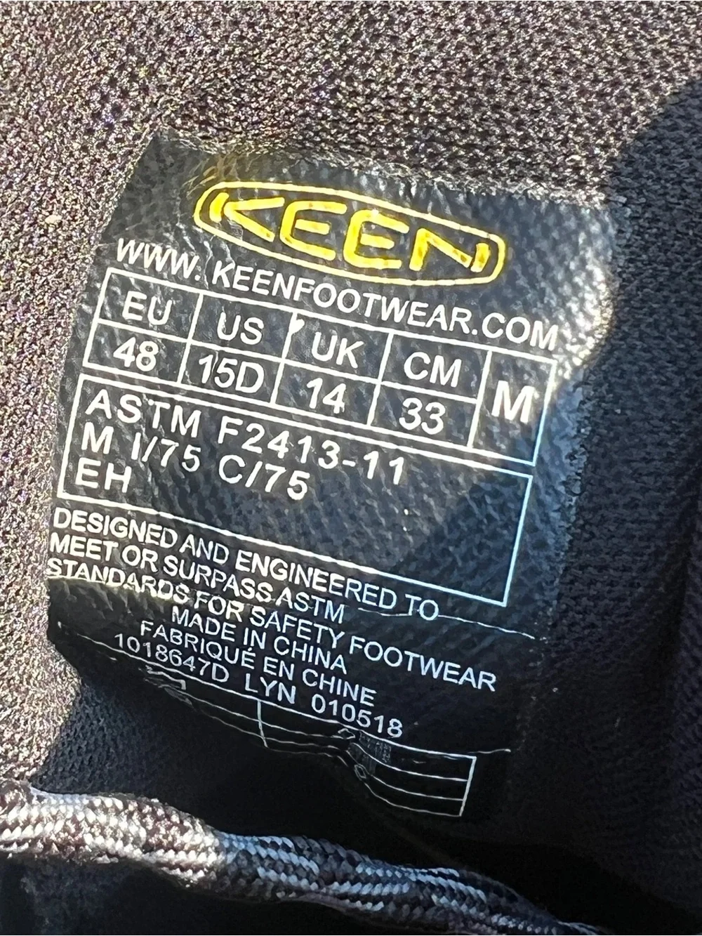 CLEAN Keen size 15 Mens Utility San Antonio Work Boots